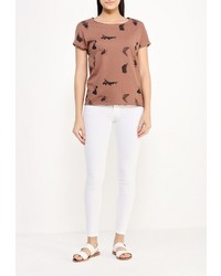 Женская коричневая футболка от Only