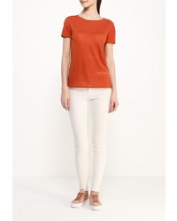 Женская коричневая футболка от Sisley