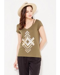 Женская коричневая футболка от SPRINGFIELD