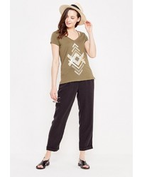 Женская коричневая футболка от SPRINGFIELD