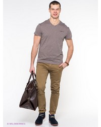 Мужская коричневая футболка от Tom Farr