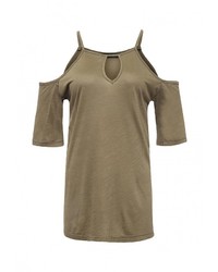 Женская коричневая футболка от Tom Farr