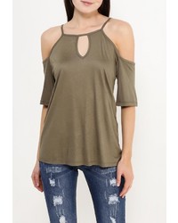 Женская коричневая футболка от Tom Farr