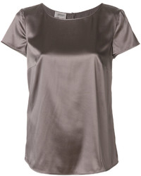 Коричневая шелковая блузка от Armani Collezioni