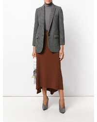 Коричневая шелковая юбка от Jil Sander
