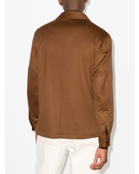 Мужская коричневая шерстяная куртка-рубашка от Ermenegildo Zegna