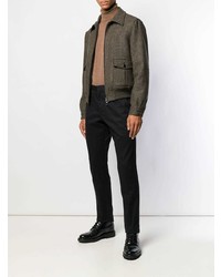 Мужская коричневая шерстяная куртка-рубашка от Lardini