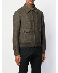 Мужская коричневая шерстяная куртка-рубашка от Lardini