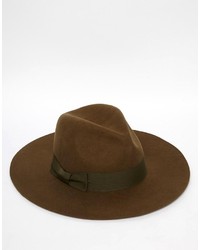 Мужская коричневая шерстяная шляпа от Brixton