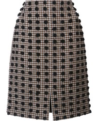 Коричневая шерстяная юбка в шотландскую клетку от Sonia Rykiel