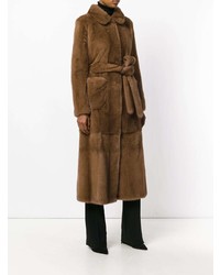 Коричневая шуба от Manzoni 24