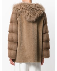 Коричневая шуба от Manzoni 24