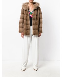 Коричневая шуба от Manzoni 24