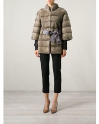 Коричневая шуба от Liska