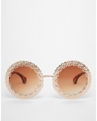 Женские коричнево-золотые солнцезащитные очки от Asos