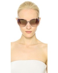 Женские коричнево-золотые солнцезащитные очки от Fendi