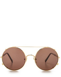 Женские коричнево-золотые солнцезащитные очки