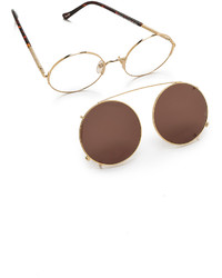 Женские коричнево-золотые солнцезащитные очки
