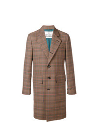 Коричневое длинное пальто в клетку от Vivienne Westwood