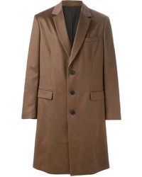 Коричневое длинное пальто от Ami