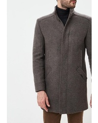 Коричневое длинное пальто от Bazioni
