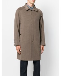 Коричневое длинное пальто от Burberry