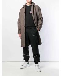 Коричневое длинное пальто от Gosha Rubchinskiy