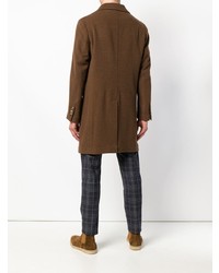 Коричневое длинное пальто от Eleventy