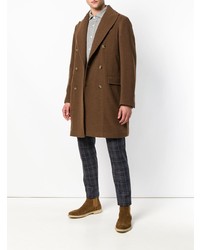 Коричневое длинное пальто от Eleventy