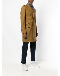 Коричневое длинное пальто от Dolce & Gabbana