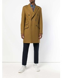 Коричневое длинное пальто от Dolce & Gabbana