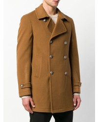 Коричневое длинное пальто от Tagliatore