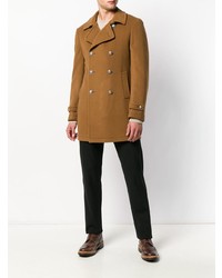 Коричневое длинное пальто от Tagliatore