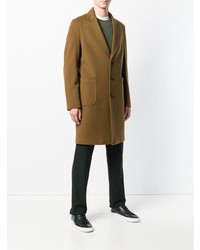 Коричневое длинное пальто от Paltò