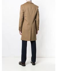 Коричневое длинное пальто от Lardini