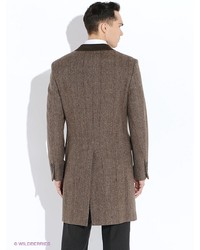 Коричневое длинное пальто от VINCHI