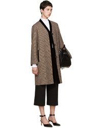 Женское коричневое пальто в клетку от Rosetta Getty