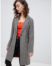 Женское коричневое пальто в клетку от New Look