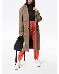 Женское коричневое пальто в клетку от Ambush