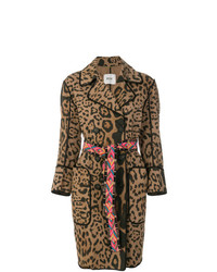 Женское коричневое пальто с леопардовым принтом от bazar deluxe