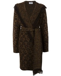 Женское коричневое пальто с леопардовым принтом от Lainey Keogh Womens