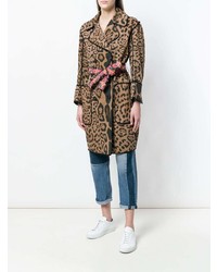 Женское коричневое пальто с леопардовым принтом от bazar deluxe