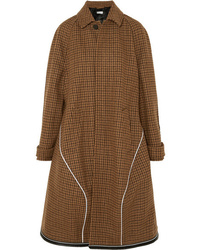 Женское коричневое пальто с узором "гусиные лапки" от Balenciaga
