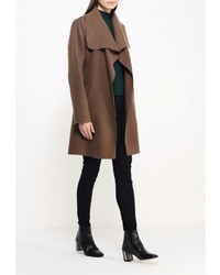 Женское коричневое пальто от Aurora Firenze