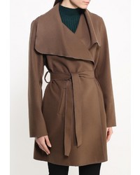Женское коричневое пальто от Aurora Firenze
