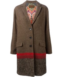 Женское коричневое пальто от Etro