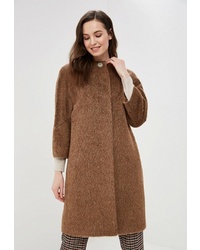 Женское коричневое пальто от Lea Vinci