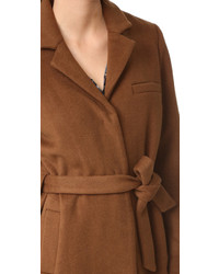 Женское коричневое пальто от Just Female