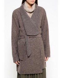 Женское коричневое пальто от Lovini