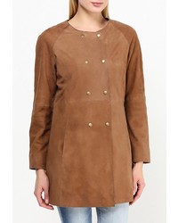 Женское коричневое пальто от Naf Naf